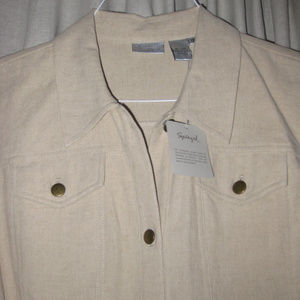 NEW Spiegel WOMEN Linen Denim-style jacket POCKETS, Firm